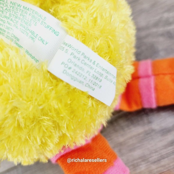 Sea World Sesame Place Big Bird Plush 12" Stuffed Animal 2019 Seaworld - Picture 7 of 7